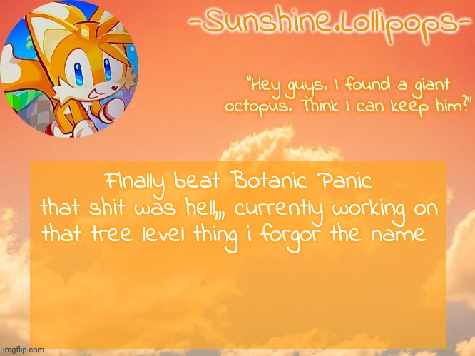 cuphead | Finally beat Botanic Panic
that shit was hell,,, currently working on that tree level thing i forgor the name | image tagged in the little fox temp | made w/ Imgflip meme maker