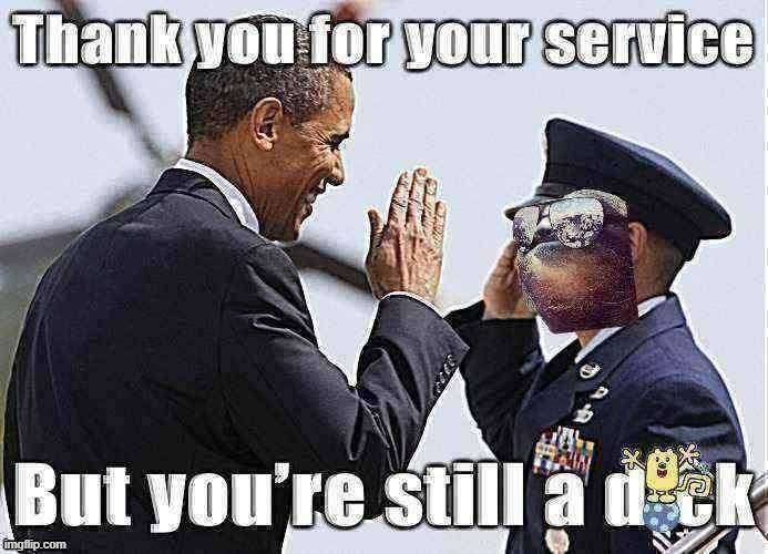 Sloth Obama thank you for your service | image tagged in sloth obama thank you for your service | made w/ Imgflip meme maker