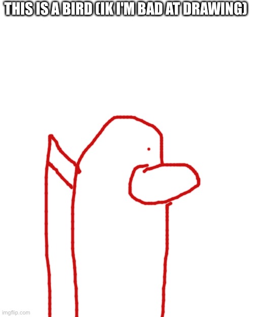 Blank Transparent Square | THIS IS A BIRD (IK I'M BAD AT DRAWING) | image tagged in memes,blank transparent square,drawing | made w/ Imgflip meme maker