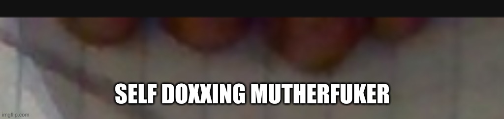 SELF DOXXING MUTHERFUKER | made w/ Imgflip meme maker