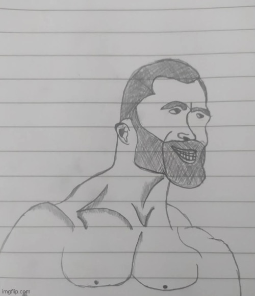 Giga Chad Drawing