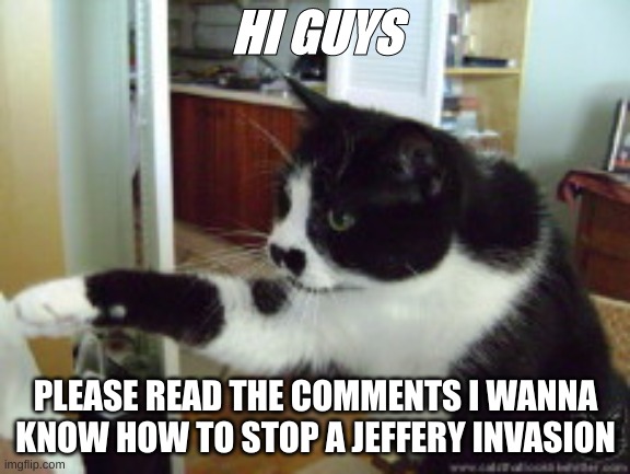 how do we stop the stone? because im searching far and wide for him. i found nothing yet. but pp WILL BAN HIM | HI GUYS; PLEASE READ THE COMMENTS I WANNA KNOW HOW TO STOP A JEFFERY INVASION | image tagged in kitler | made w/ Imgflip meme maker