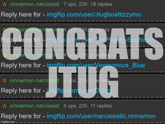 . | CONGRATS JTUG | made w/ Imgflip meme maker