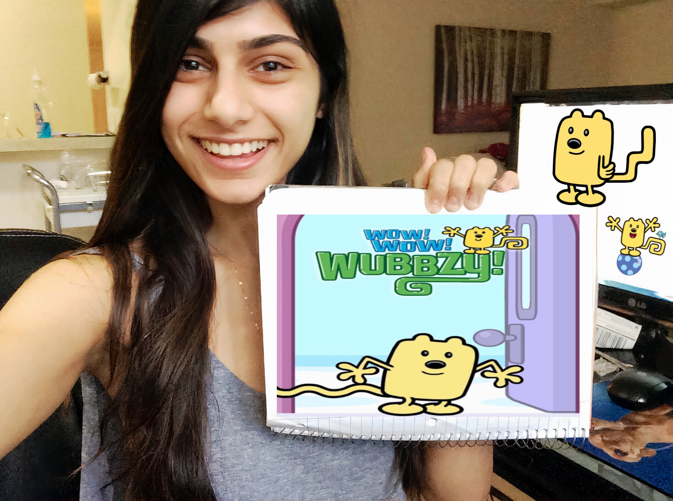 High Quality Mia Khalifa Wubbzy fan Blank Meme Template