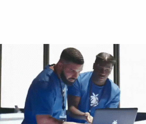 Drake and Lil Yachty Laptop Blank Meme Template