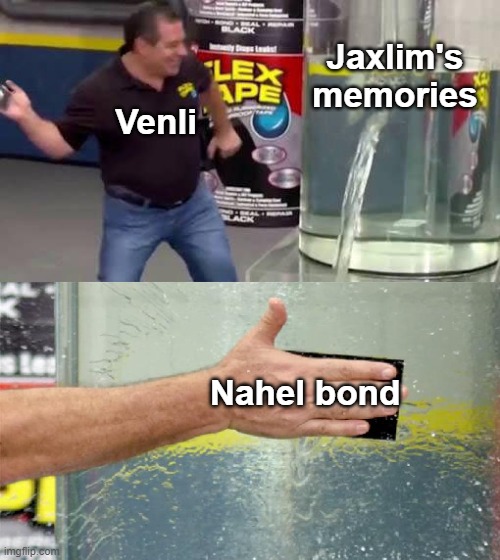 Flex Tape | Jaxlim's memories; Venli; Nahel bond | image tagged in flex tape,cremposting | made w/ Imgflip meme maker