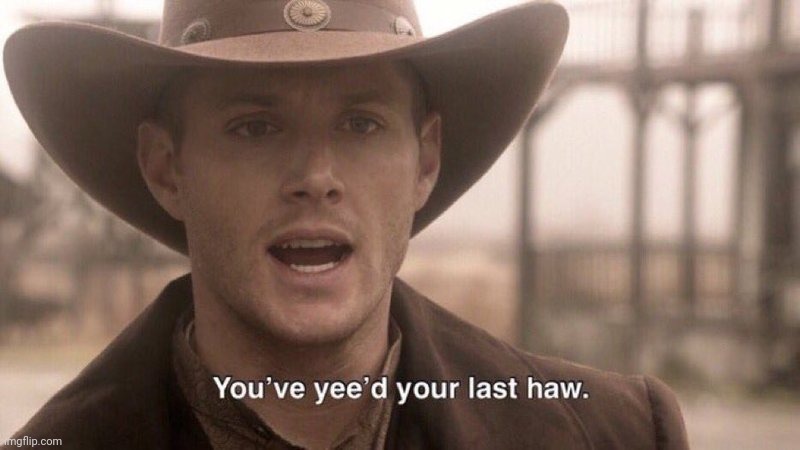 (Mod note: lmao) | image tagged in you've yee'd your last haw | made w/ Imgflip meme maker