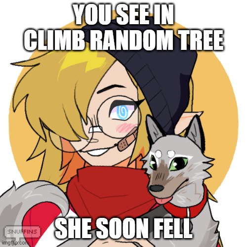 1 Im back. 2, Dsmp roleplay, I guess. | YOU SEE IN CLIMB RANDOM TREE; SHE SOON FELL | image tagged in liz,dsmp | made w/ Imgflip meme maker