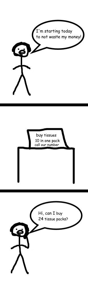 Buy our tissues! Blank Meme Template