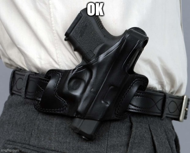 Gun & Holster | OK | image tagged in gun holster | made w/ Imgflip meme maker