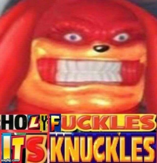 Holy fuckles it's knuckles | made w/ Imgflip meme maker