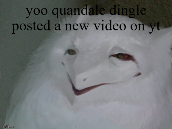 a literal egg | yoo quandale dingle posted a new video on yt | image tagged in a literal egg | made w/ Imgflip meme maker