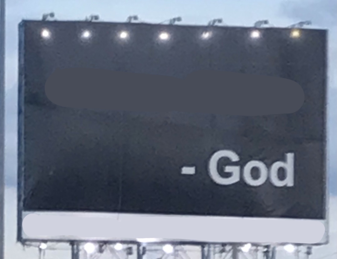 High Quality God Billboard Blank Meme Template