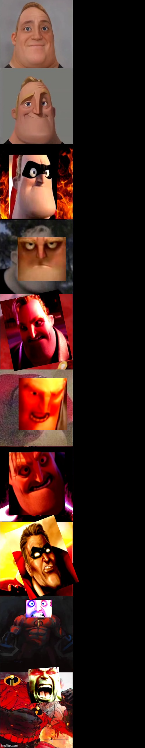 High Quality Mr incredible becoming Evil+angry Template Blank Meme Template