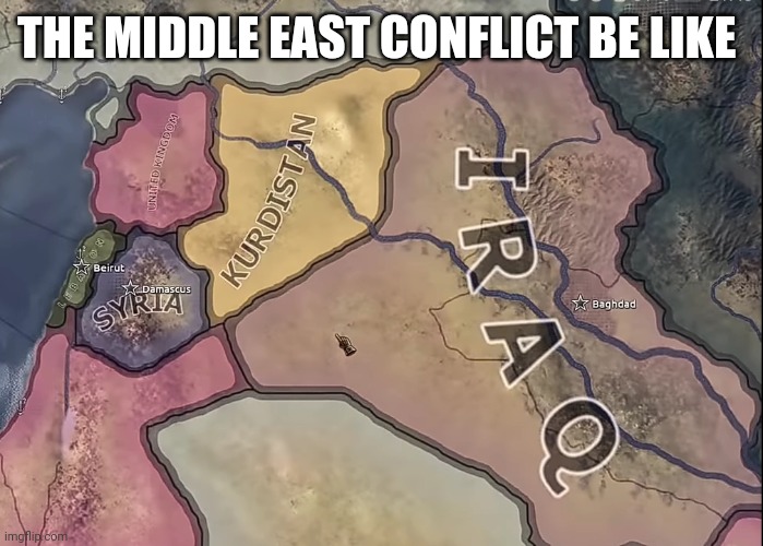 THE MIDDLE EAST CONFLICT BE LIKE | made w/ Imgflip meme maker