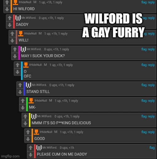 WILFORD IS A GAY FURRY | made w/ Imgflip meme maker