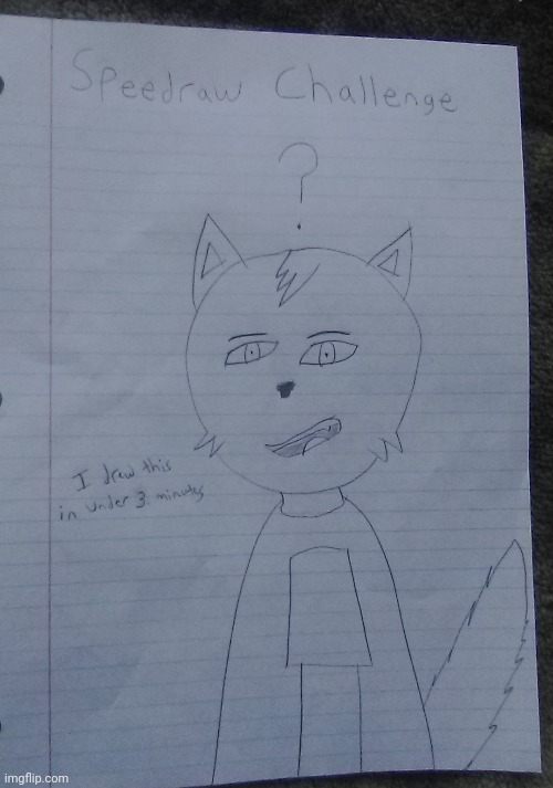 A drawing i made under 3 minutes | image tagged in furry,drawings | made w/ Imgflip meme maker