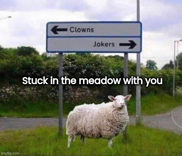 That annoying song | Stuck in the meadow with you | image tagged in classic rock,song lyrics,sheep,sing-along,here i am | made w/ Imgflip meme maker