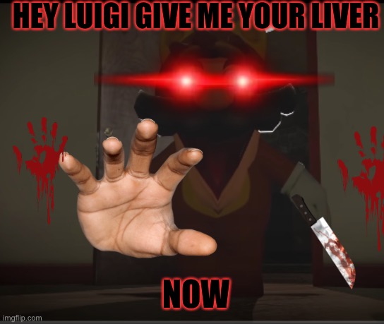 If Mario is a evil man | HEY LUIGI GIVE ME YOUR LIVER; NOW | image tagged in tanooki mario comes to steal your liver | made w/ Imgflip meme maker