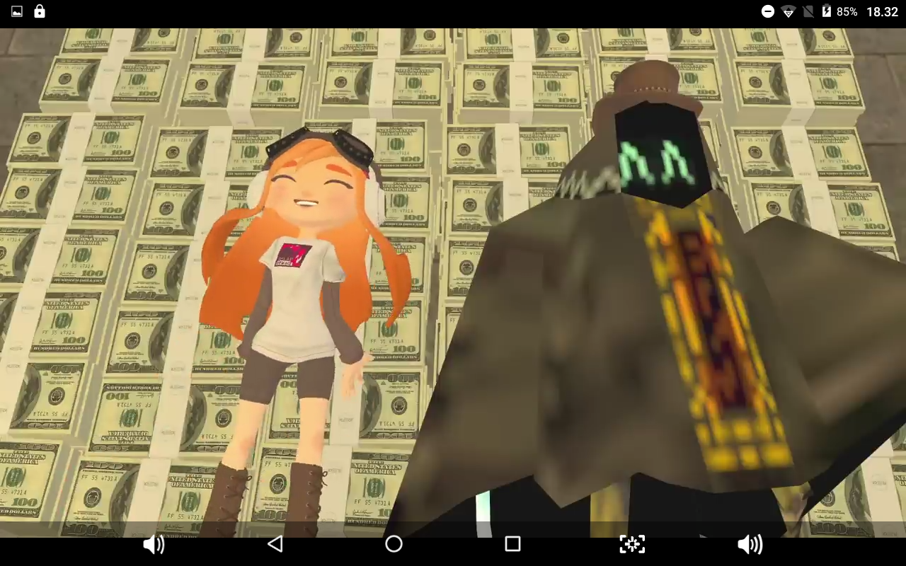 Meggy & Bob laying on money Blank Meme Template