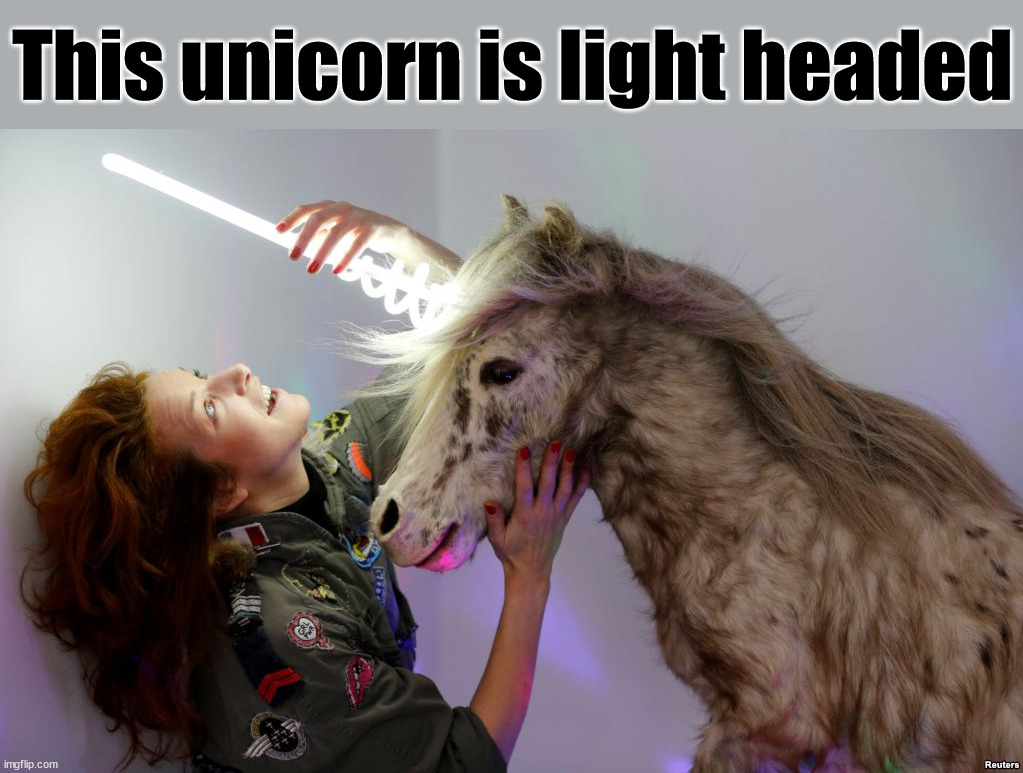 This unicorn is light headed | image tagged in eyeroll | made w/ Imgflip meme maker