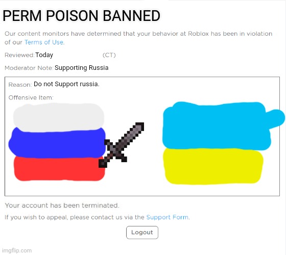 banned from ROBLOX - Imgflip