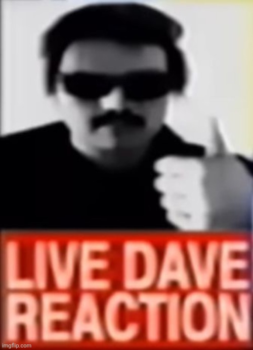 Live Dave Reaction | image tagged in live dave reaction | made w/ Imgflip meme maker