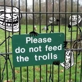 Troll Fence Please Do not feed the trolls Blank Meme Template