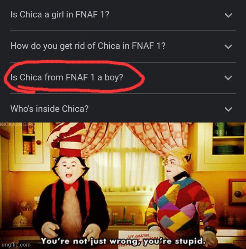 It literally means girl in Spanish (Mod note: Bro some guy flagged this for NSFW because “chica is girl not boy ??? | image tagged in you're not just wrong you're stupid | made w/ Imgflip meme maker
