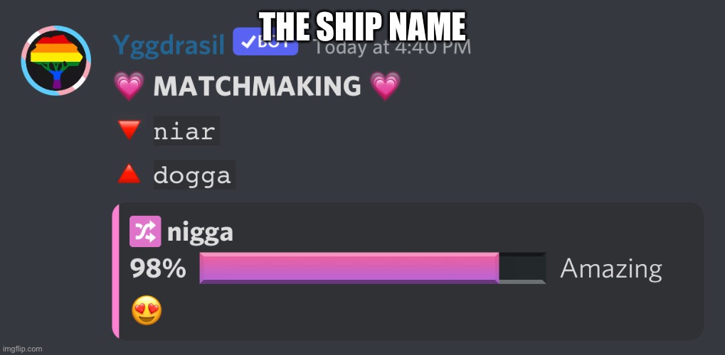 THE SHIP NAME | made w/ Imgflip meme maker