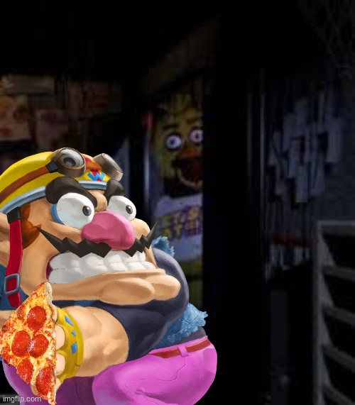 Wario dies by Chica after he stole her slice of pizza.mp3 | image tagged in wario dies,wario,five nights at freddys,fnaf,pizza | made w/ Imgflip meme maker