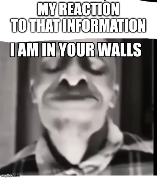 MY REACTION TO THAT INFORMATION | made w/ Imgflip meme maker