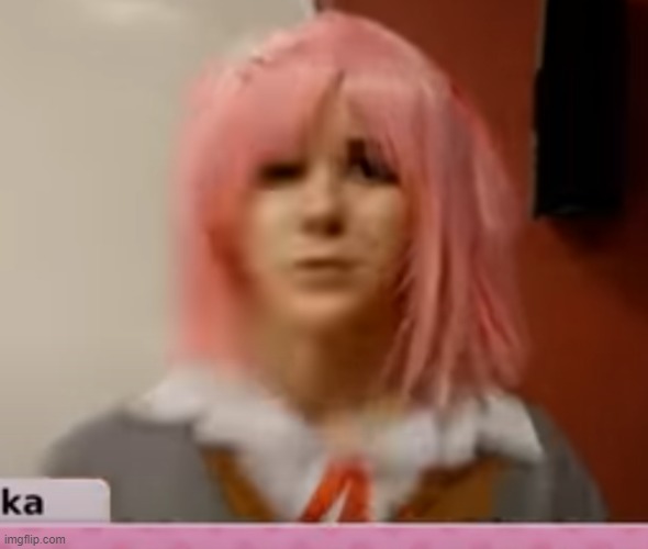 give caption | image tagged in surprised natsuki | made w/ Imgflip meme maker