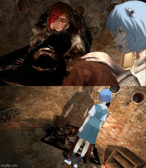 Sillent Hill 2 AU | image tagged in neon genesis evangelion,sillent hill,rei ayanami | made w/ Imgflip meme maker