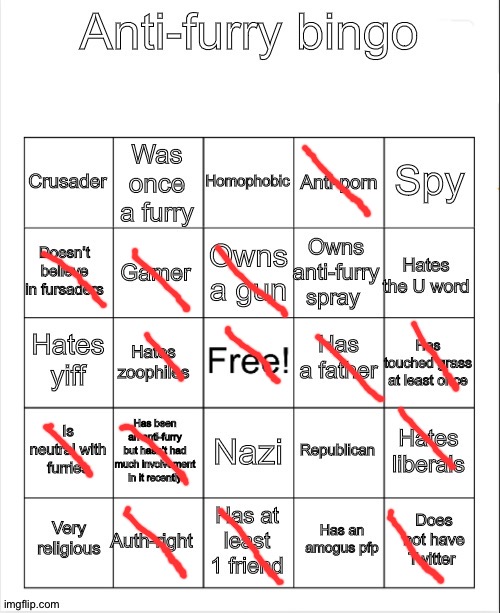 Hey chat | image tagged in anti-furry bingo | made w/ Imgflip meme maker