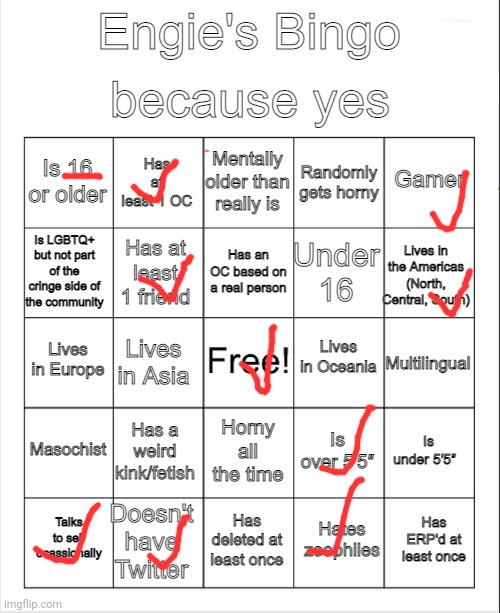 Yeah, I'm not completing some of these just for a bingo | image tagged in engie's bingo | made w/ Imgflip meme maker