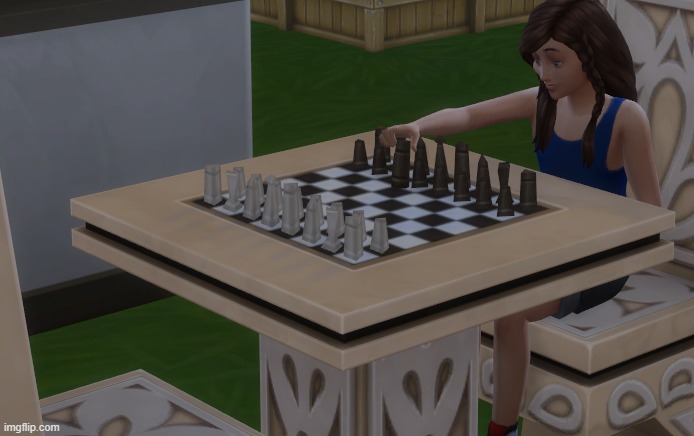mf playing chess alone | made w/ Imgflip meme maker