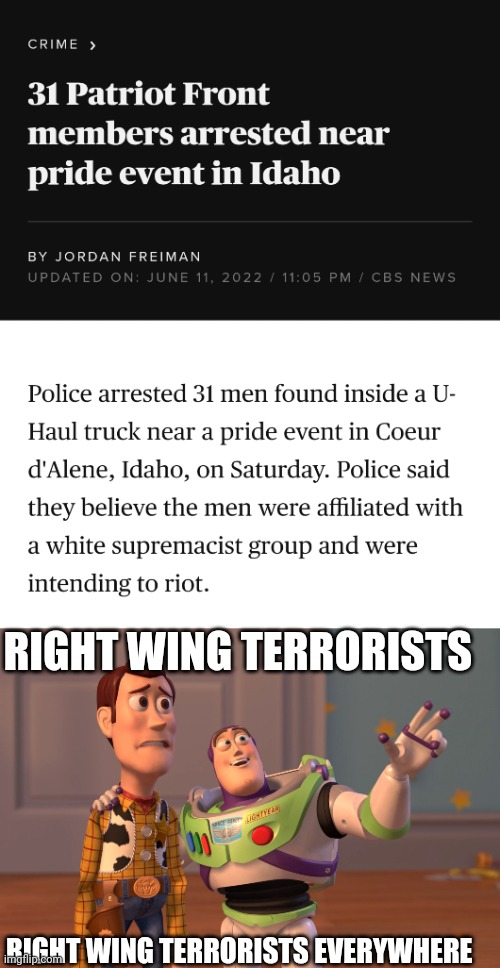 In true trumptard fashion, they were caught in under 10 minutes | RIGHT WING TERRORISTS; RIGHT WING TERRORISTS EVERYWHERE | image tagged in x x everywhere,scumbag republicans,terrorists,terrorism | made w/ Imgflip meme maker