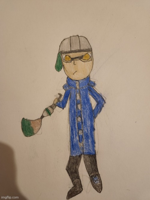 I drew another one of my Splatoon ocs, Monacher | made w/ Imgflip meme maker