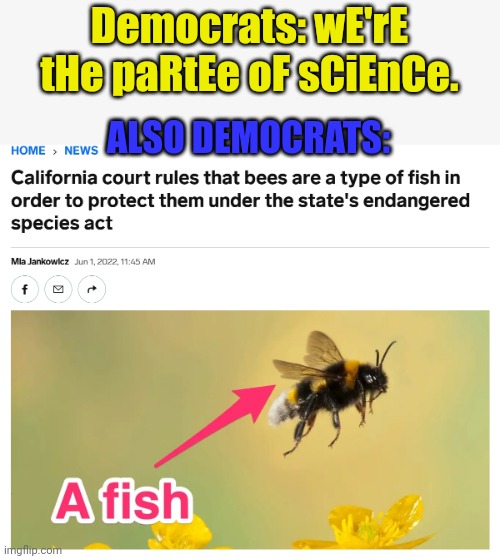 Follow the science | Democrats: wE'rE tHe paRtEe oF sCiEnCe. ALSO DEMOCRATS: | image tagged in excuse me,i ment follow the narrative,science,democrats | made w/ Imgflip meme maker