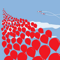 High Quality 99 red balloons Blank Meme Template