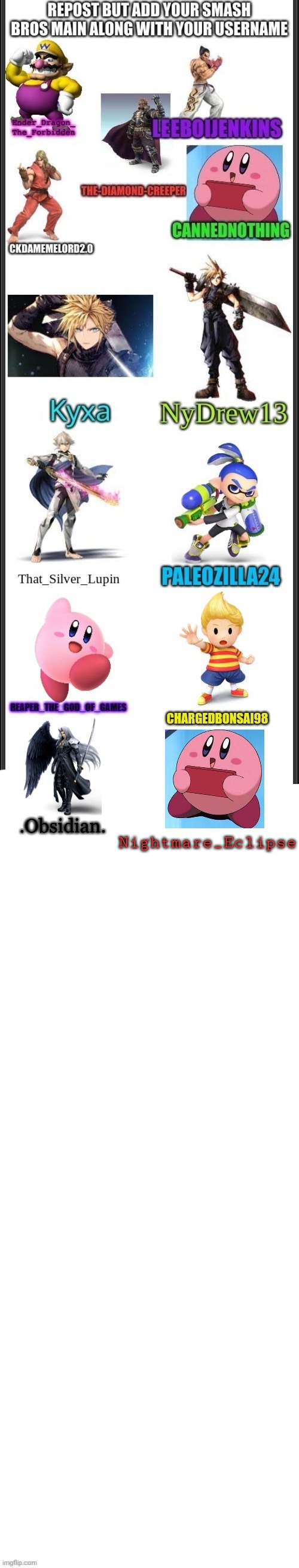 The Pink Demon | Nightmare_Eclipse | image tagged in smash bros,repost | made w/ Imgflip meme maker