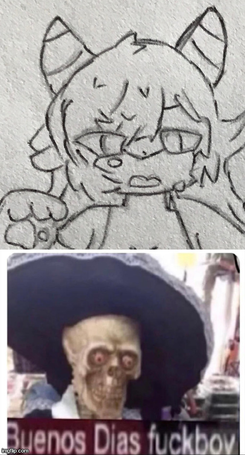 image tagged in buenos dias skeleton | made w/ Imgflip meme maker