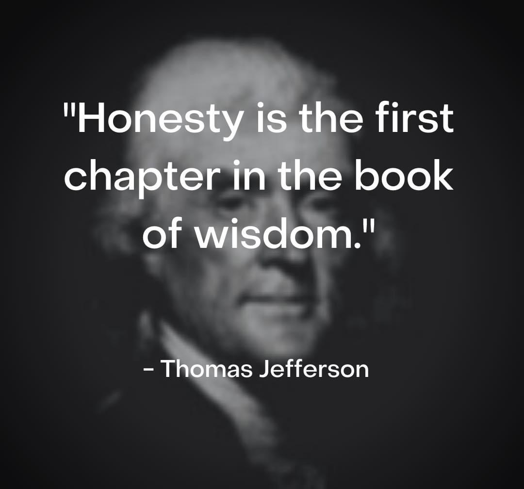 High Quality Thomas Jefferson quote honesty Blank Meme Template