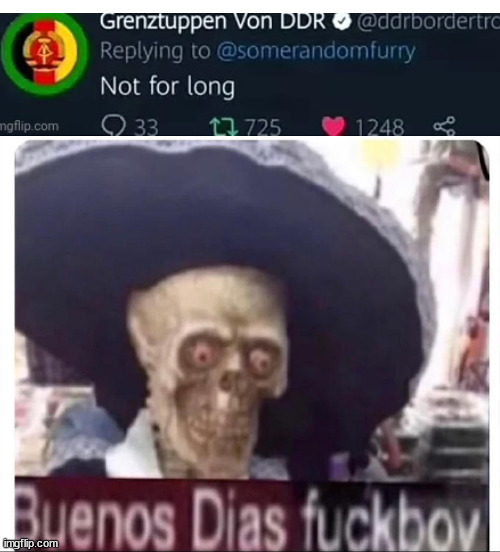 Buenos Dias Skeleton | image tagged in buenos dias skeleton | made w/ Imgflip meme maker