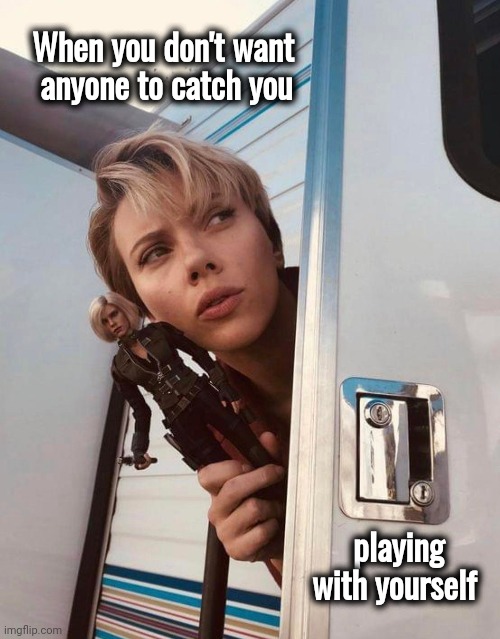ScarJo on set | When you don't want
   anyone to catch you; playing     
with yourself | image tagged in stick figure,action,super hero,black widow,show me on this doll | made w/ Imgflip meme maker