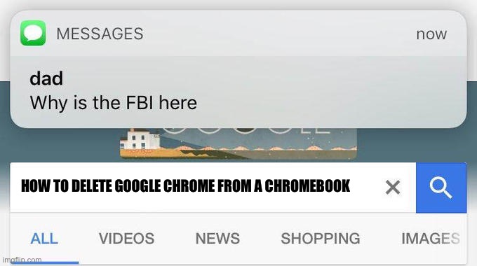 I chose the correct template this time! | HOW TO DELETE GOOGLE CHROME FROM A CHROMEBOOK | image tagged in why is the fbi here | made w/ Imgflip meme maker