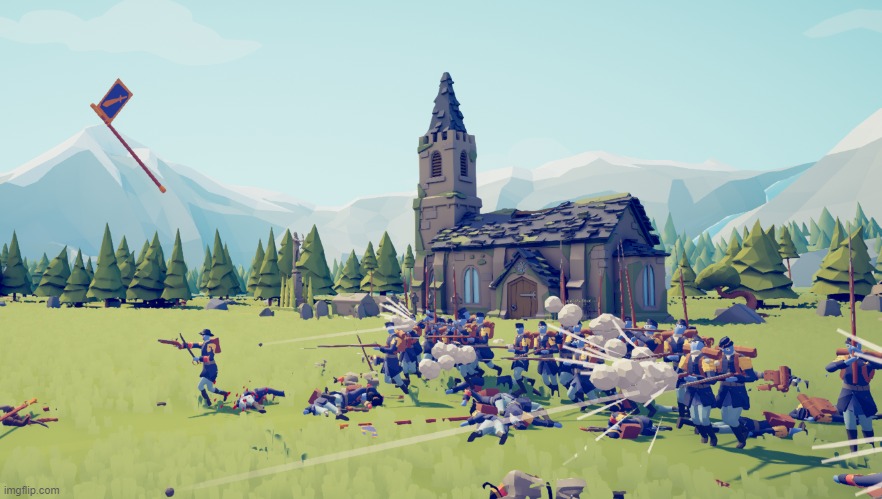 The ghost of George Washington carries the flag into battle | made w/ Imgflip meme maker