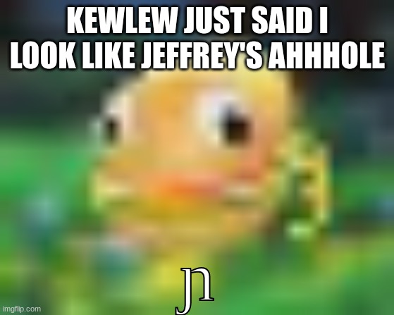 ultimate balls moment | KEWLEW JUST SAID I LOOK LIKE JEFFREY'S AHHHOLE | made w/ Imgflip meme maker