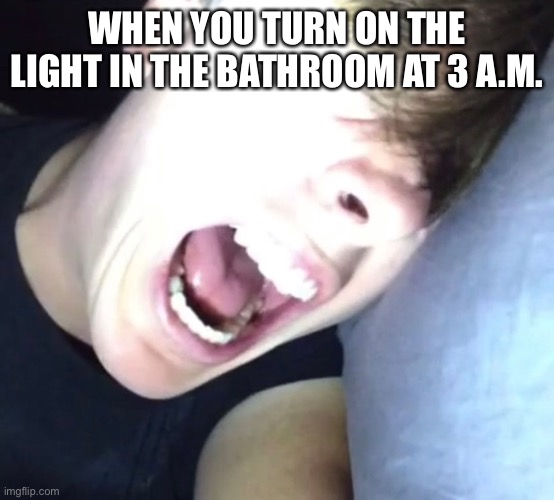 This is true though |  WHEN YOU TURN ON THE LIGHT IN THE BATHROOM AT 3 A.M. | image tagged in thomas sanders | made w/ Imgflip meme maker